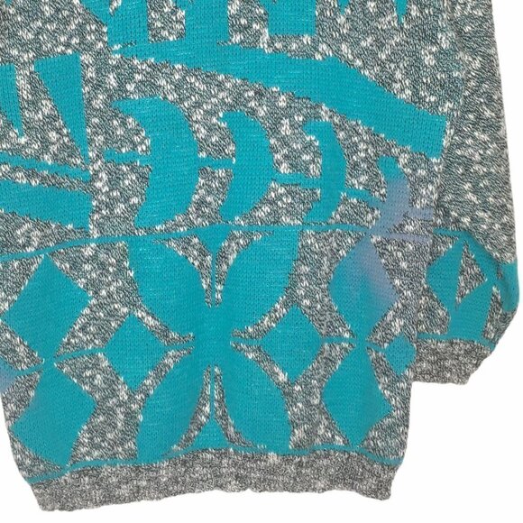 80s Geometric Sweater VINTAGE Abstract Sweater - Picture 10 of 13